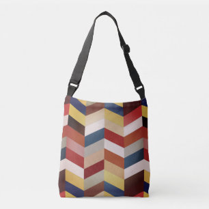Earthy Colourful Chevron Pattern  Crossbody Bag