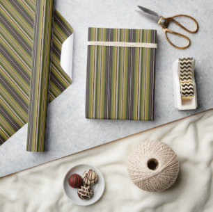 Earthy Colours Latvian Skirt Stripes Traditional Wrapping Paper