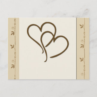Earthy colours wedding shower postcard