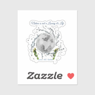 Earthy custom cut stickers 