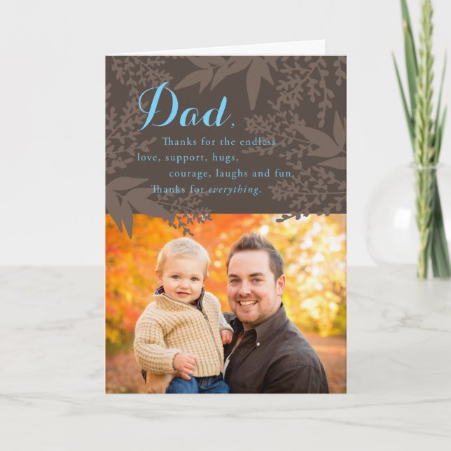Earthy Custom Photo Father's Day Card (Front)