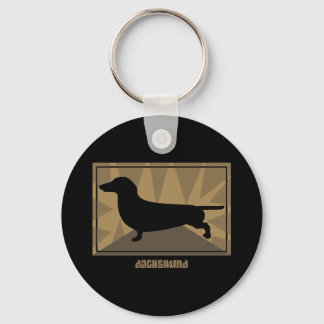 Earthy Dachshund Keychain