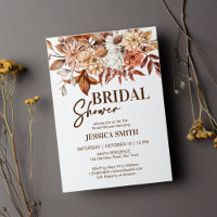 Earthy desert brown boho flowers bridal shower