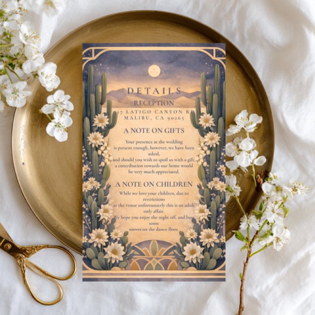 Earthy Desert Floral Wedding Enclosure Card (Creator Uploaded)