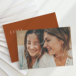 Earthy Desert Rust Faded Photo Maid of Honour Card<br><div class="desc">This earthy desert rust faded photo maid of honour card is perfect for your simple rustic western beige and terracotta earth tones wedding. The neutral earthy boho colour palette is vintage southwestern with a modern retro feel. The script is a delicate minimalist handwritten calligraphy that is quite elegant and romantic....</div>
