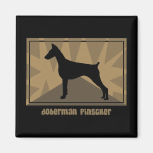 Earthy Doberman Pinscher Magnet