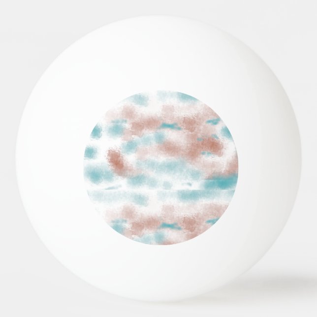 Earthy Earth Tone Clouds Ping Pong Ball (Front)