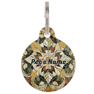 Earthy Elegance Mosaic Pet Tag