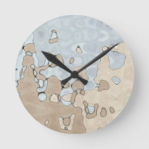 Earthy Elegance Round Clock