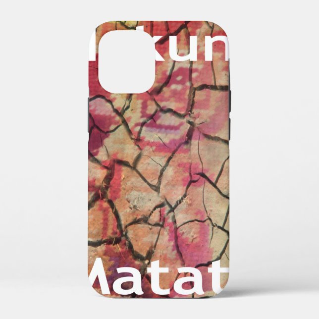 Earthy Elegant Lion: Hakuna Matata Textured Design Case-Mate iPhone Case (Back)