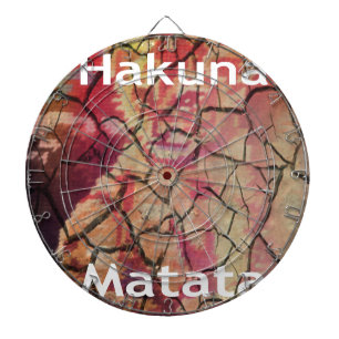 Earthy Elegant Lion: Hakuna Matata Textured Design Dartboard