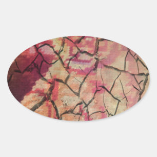 Earthy Elegant Lion: Hakuna Matata Textured Design Oval Sticker