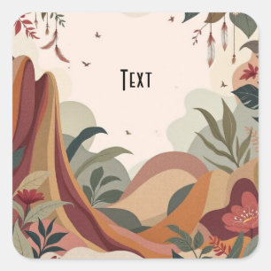 Earthy Escape Square Sticker