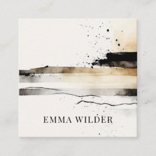 Earthy Ethereal Abstract Watercolor Business Card