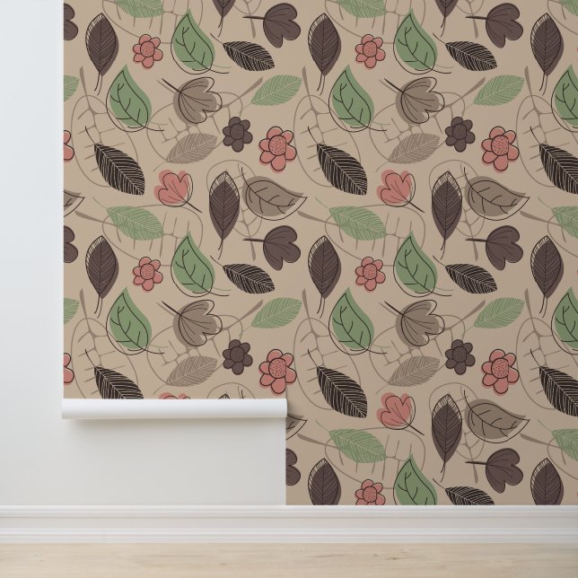 Earthy Fall Foliage Design Wallpaper (Application)