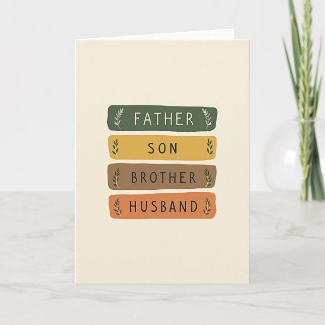 Earthy Father Son Card (Front)