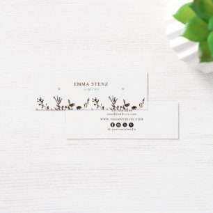 Earthy Floral • Earring Hoops Studs Display Card