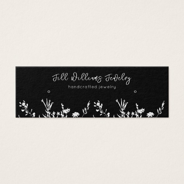 Earthy Floral • Earring Hoops Studs Display Card   (Front)