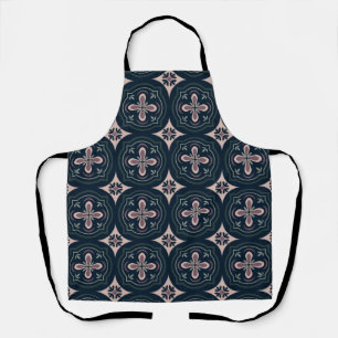 Earthy Floral Geometric Tiles Apron