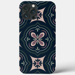 Earthy Floral Geometric Tiles iPhone 13 Pro Max Case
