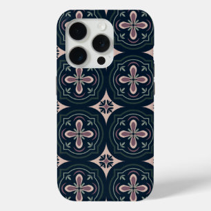 Earthy Floral Geometric Tiles iPhone 15 Pro Case