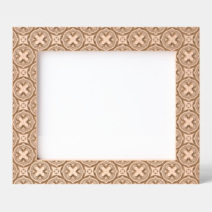 Earthy Floral Geometric Tiles Etched Frames