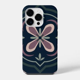 Earthy Floral Geometric Tiles iPhone 14 Pro Case