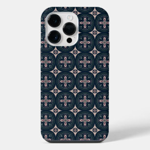 Earthy Floral Geometric Tiles iPhone 14 Pro Max Case