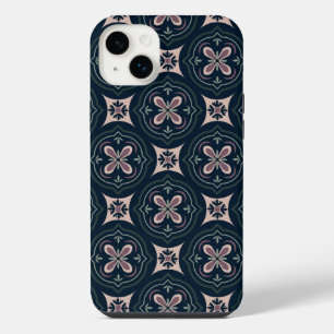 Earthy Floral Geometric Tiles iPhone 14 Plus Case