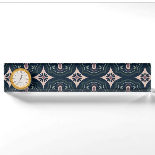 Earthy Floral Geometric Tiles Nameplate