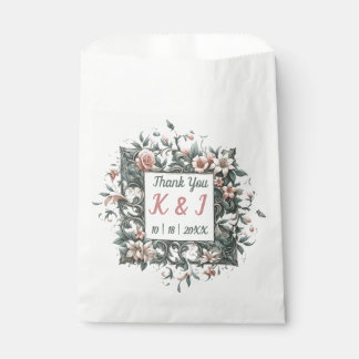 Earthy Floral Vine Favour Bags