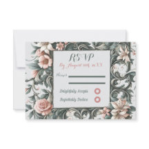 Earthy Floral Vine RSVP Response Card