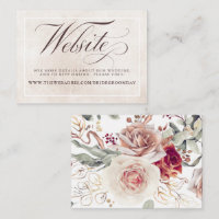 Earthy Flowers Elegant Fall Wedding Website