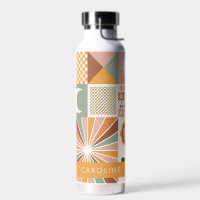 Earthy Geometric 70s Retro Personalised Name