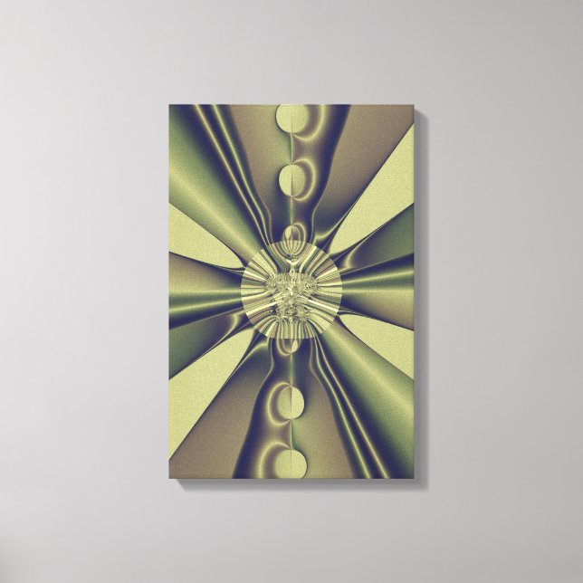 Earthy Geometric Abstract Modern Art Canvas Print (Front)