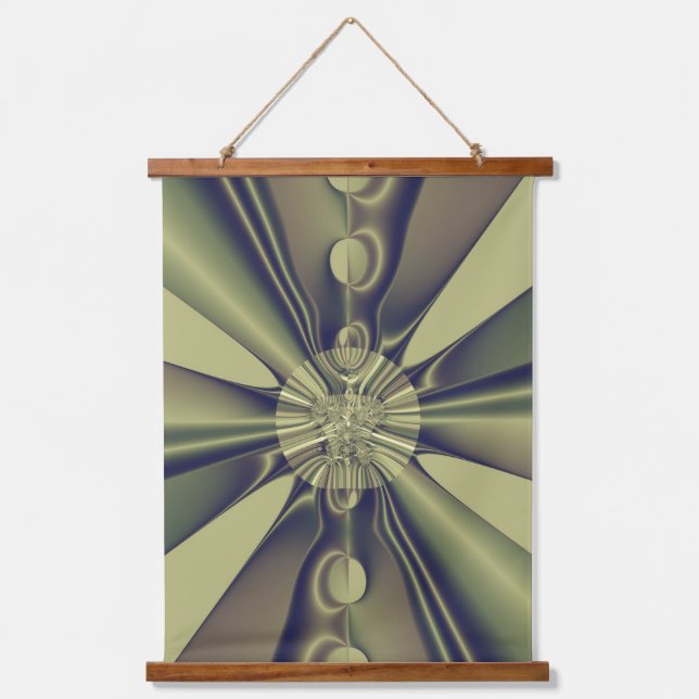 Earthy Geometric Abstract Modern Art Hanging Tapestry (Front)