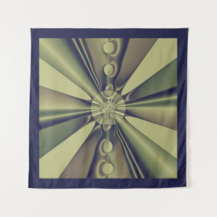 Earthy Geometric Abstract Modern Art Tapestry