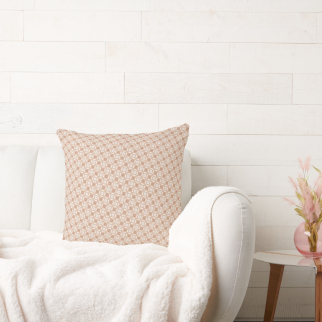 Earthy Geometric Abstract Pattern Design Cushion (Couch)