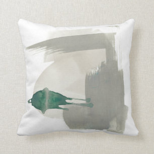 Earthy Gestures - Grey and Green Cushion