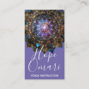 Earthy Golden Mandala Chic, Trendy & Modern Business Card