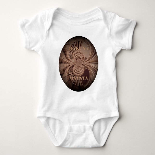 Earthy Hakuna Matata Art Print Baby Bodysuit (Front)