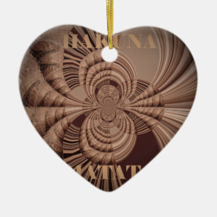 Earthy Hakuna Matata Art Print Ceramic Tree Decoration