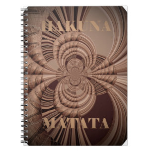 Earthy Hakuna Matata Art Print Spiral Notebook