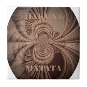 Earthy Hakuna Matata Art Print Tile