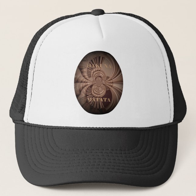 Earthy Hakuna Matata Art Print Trucker Hat (Front)
