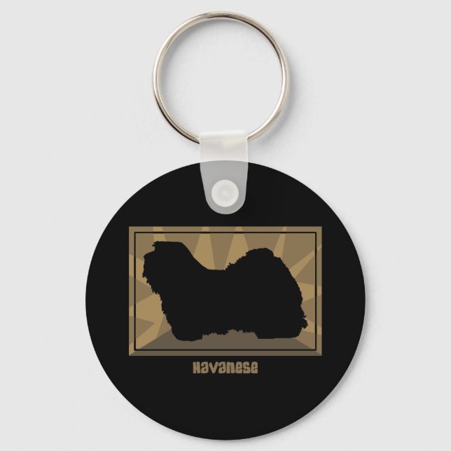 Earthy Havanese Key Ring (Front)