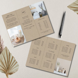 Earthy Kraft Look Logo Business Trifold Brochure  