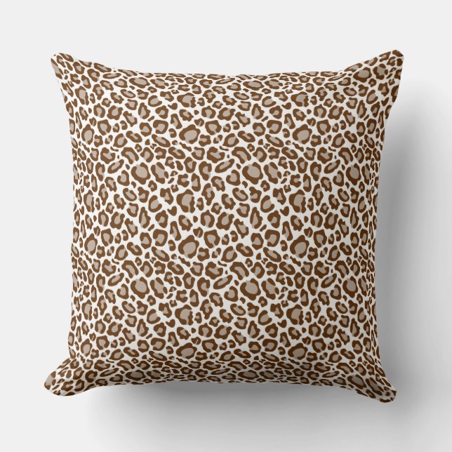 Earthy Leopard print Cushion (Front)
