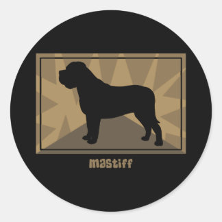 Earthy Mastiff Classic Round Sticker