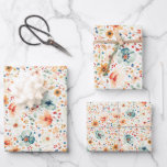 Earthy Meadow Wildflowers Pattern Boho Elegant Wrapping Paper Sheet<br><div class="desc">Elegant and romantic watercolor wildflower wrapping paper,  perfect for adding a delicate,  heartfelt touch to weddings,  bridal showers,  anniversaries,  and thoughtful gifts. Featuring earthy blooms in terracotta,  navy blue,  teal,  brown,  golden,  marsala,  this charming design brings beauty and joy to every surprise,  making each moment feel extra special.</div>